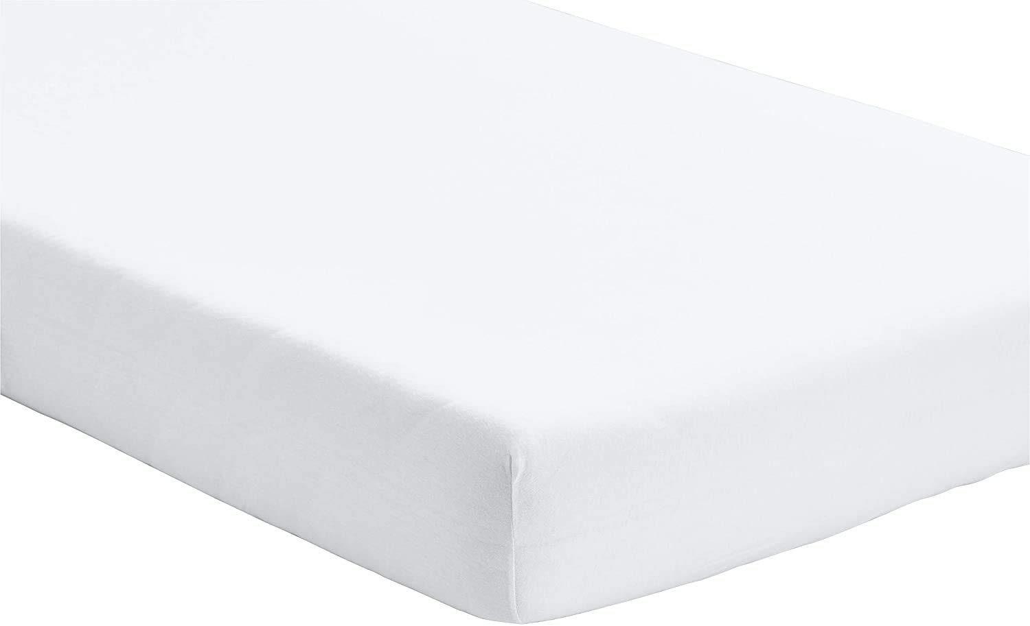 Mini Cot Bed Sheets Fitted 100x50 | Space Saver Mattress Sheet | 4 Way Stretch Soft Bedsheet Hypoallergenic Elasticated Breathable Fitted Cot Sheets (Single Pack, White)