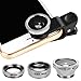 ThinIce Cell Phone Camera Lens, 3 in 1 Camera Lens Kit, Wide Angle Lens, Universal Clip, 180°Fisheye Lens