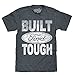 Tee Luv Men's Built Ford Tough Shirt - Faded Ford Logo Shirt, Heather Blue, M