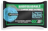 Surviveware Biodegradable Wet Wipes Large Pack - Rinse Free Shower Wipes for Post Workouts, Camping, Backpacking, Outdoors and Hiking