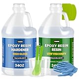 TAKIMO 68oz Crystal Clear Resin Kit,Bubble Free