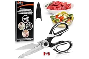SpartaSake Premium Stainless Steel All Purpose Kitchen Shears with Sleeve - Heavy Duty Ultra Sharp Kitchen Scissors for Food 