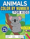 Animals Color by Number for Kids: Coloring Activity