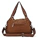 Scarleton Double Zipper Washed Shoulder Bag H133604A - Cognac