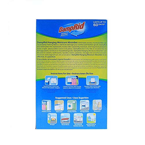 DampRid Fresh Scent Hanging Bag Absorber for Closets Traps Excess Moisture for Fresher, Cleaner