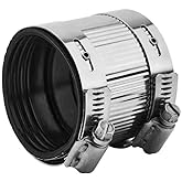 Flexible pipe Coupling with Stainless Steel Clamps.Pipe Connector for PVC and Metal Pipes (3inch/87mm-91mm)