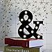DELICORE Decorative LED Illuminated Letter Marquee Ampersand Sign - Alphabet Marquee Letters Ampersand with Lights for Wedding Birthday Party Christmas Night Light Lamp Home Bar Decoration &, Black