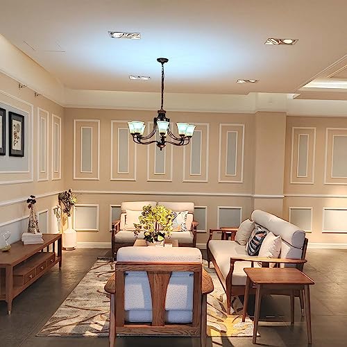 QLEE E12 LED 5W C7 Glühbirne 60W gleiches Halogenlicht Tageslicht T6 Kandelaber Glühbirne für Deckenventilator Nähen Serger Licht Kühlschrank Mikrowelle Licht Kronleuchter Licht 4er Pack