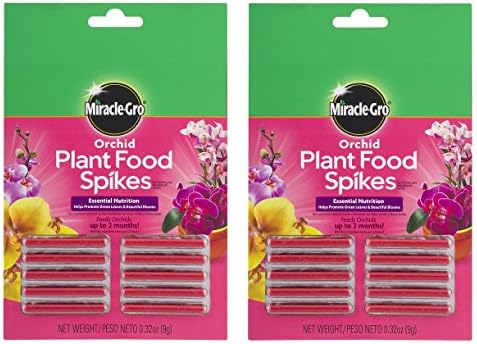 Miracle-Gro Orchid Fertilizer Plant Food Spikes, 10 Spikes (Pack of 2) Orchid Plant Food