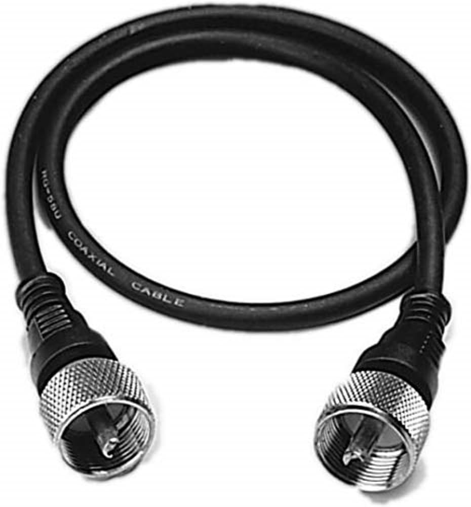 Albrecht Coaxial Cable with PL259 Connectors, Length 10m Code 75820, Black