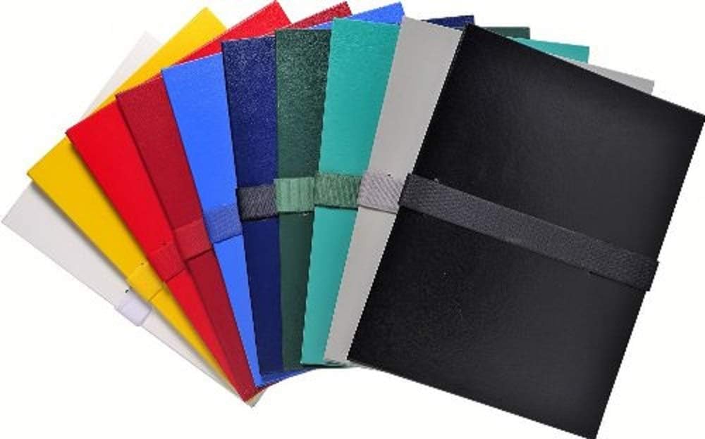 Exacompta, Ref 640E, Balacron Expanding Spine Folder, 240 x 320mm in Size, Suitable for Holding A4 Documents
