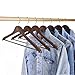 StorageWorks Coat Hanger, Wooden Clothes Hanger, Natural Wood Hangers for Shirts, Jackets, Pants, Coats, Suits, Sweaters (Wood, 0.5