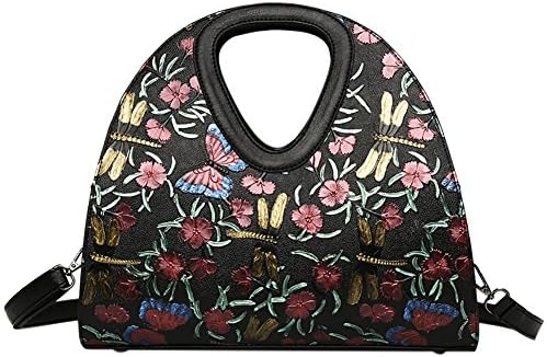 QZUnique Women's Retro Shell Shape Printed Handbag Shoulder Bag