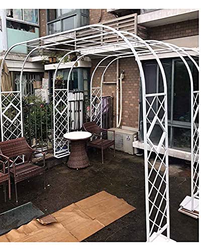 LYBC Rosenbogen Torbogen Rankhilfe Pergola Spalier,Schwarz,Weiß,für Kletterpflanzen,Rosen,Garten,Pergola,Wetterfest… – Bild 8