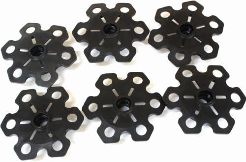 Columb Removable Rubber Snowflake Disk Basket for Hiking Poles, 6 pack (Six) by Columb