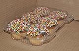 Clear 6 Compartment Muffin Cupcake Container Box Lid 10pack