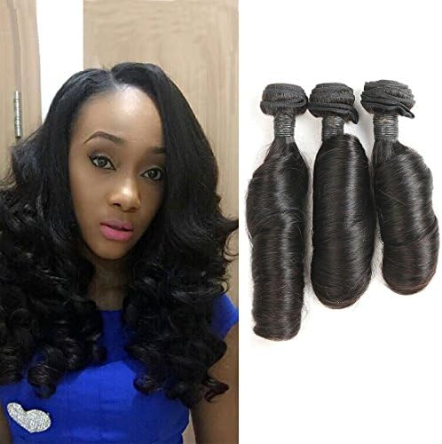 Brazilian Human Hair Extension Funmi Hair Loose Wave Loose Wave 3/4 Bundles 7A Unprocessed Brazilian Spiral &amp; Bouncy Curl Hair Bundles High Ratio Longest Hair PCT 35% (16 18 20)