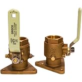 GROCO 3/4" Bronze Tri-Flanged Ball Valve/Seacock