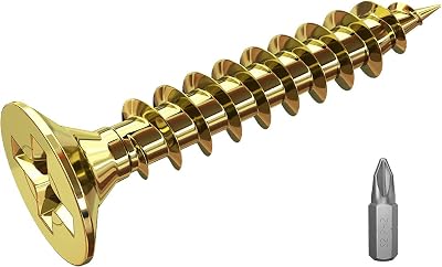 TOPYWMSP 4x30mm Flat Head Wood Screws Zinc Galvanized 100pcs