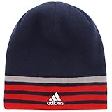 adidas Men's Eclipse Reversible Beanie, Collegiate Navy/Grey/Power Red, One Size
