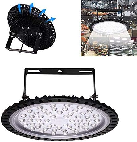 300W UFO Chandelier Lighting,Sararoom Slim LED High Bay Light Warehouse IP67 Waterproof,Daylight 6000-6500K Commercial Industrial Lighting Fixture for Workshop, Gymnasium, Garage, Factory (300W)
