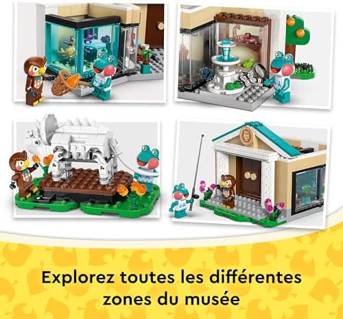 Animal Crossing Les Collections du Musée de Thibou - Jouet Interactif - Minifigurines de Thibou & Raina - Fossiles Dinosaures & Accessoires - Cadeau Fille, Garçon & Fans de Jeux Vidéo 7 ans 77056