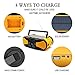 Crank Radio, NOAA Weather Radio, Audio Speaker, RunningSnail AM/FM Emergency Radio with 4000mAh Battery, 1W Flashlight, 4LED Reading Lamp,1W Solar Panel Charger, SOS Alarm (Orange)