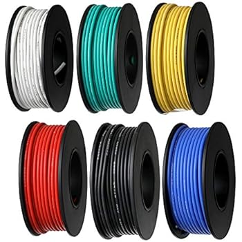 Trobing Hook Up Wire Kit (Stranded Wire Kit) 26 AWG UL3239-6 Colors (32.8ft Each) 7 Gauge Felexible Silicone Rubber Insulated Wire Tinned Copper, 300V Electronic Cable ELectrical Wire