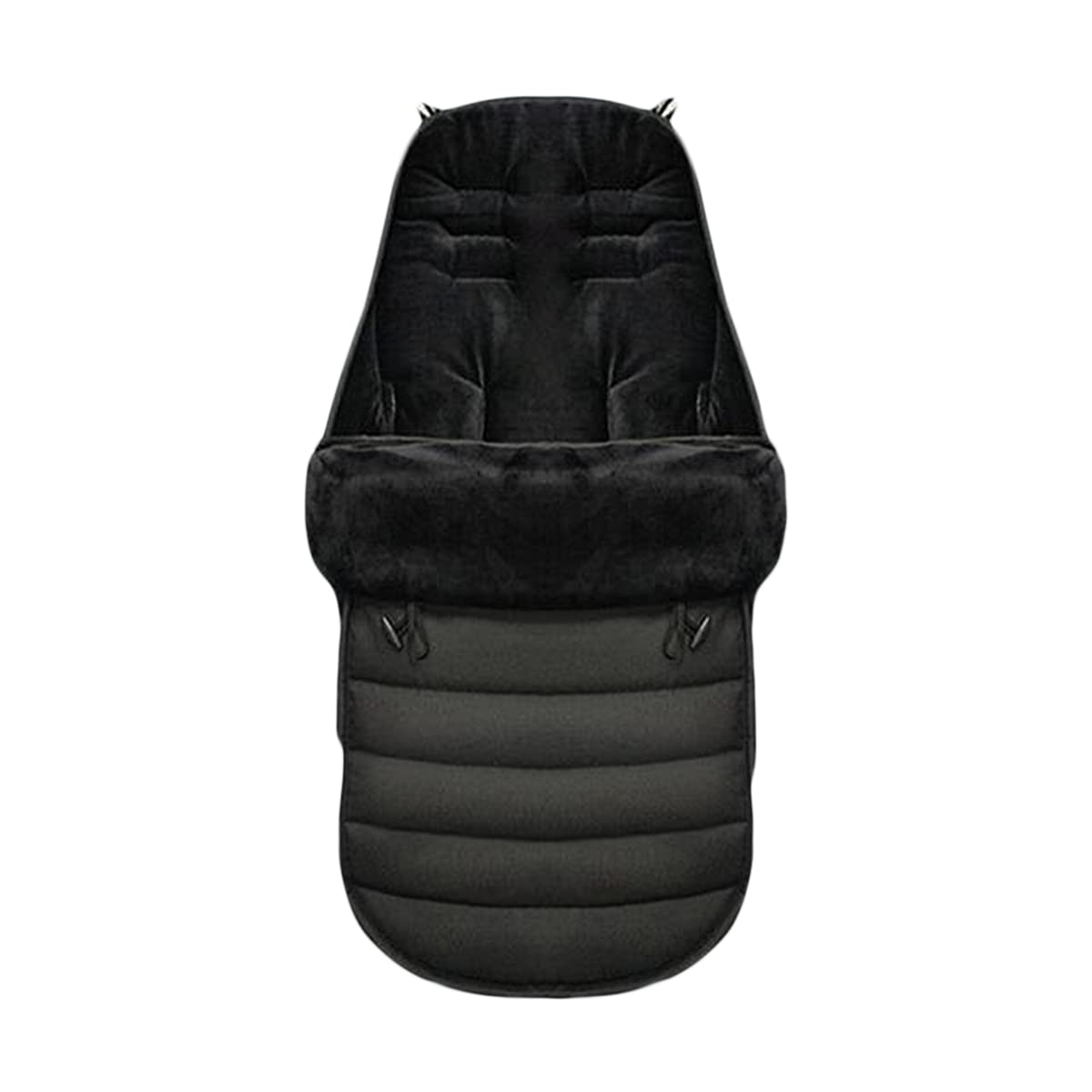 Pushchair Footmuff,Baby Stroller Cosy Toes Liner Buggy Padded,Universal Baby Sleeping Bag Footmuff,Windproof Warm Thick Cotton Pad Fitting for Pushchairs Strollers Prams Buggy, Black, 42 * 90 cm