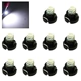Siweex 10pcs T3 White Lights Neo Wedge LED 1-SMD 3528 Car Instrument Cluster Panel Dashboard Lamps Gauge Bulbs DC 12V