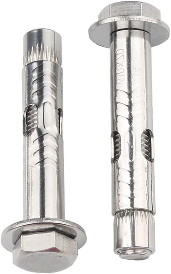 ZEVONDA M10 Hex Socket Nut Expansion Screw - Sleeve with 304 stainless steel screws and nuts (M10 x 90 mm (diameter length), 12 mm hole