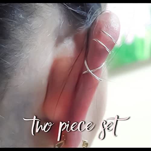 fake double hoop earrings