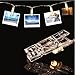 LED Photo Clip String Lights, 20 Photo Clips Battery Powered Fairy Twinkle Lights, Wedding Party Home Dorm Bedroom Christmas Decor Lights for Hanging Photos, Cards and Artwork (10 Ft, Warm White)