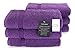 SALBAKOS 100% Turkish Cotton Hand Towel Set of 6 16x30 inch | Heirloom Quality | Hotel & Spa Collection | Ultra Soft, Absorbent, Long Lasting Hand Towels | Made in Turkey (Purple, 6 Hand Towels)