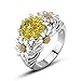 WensLTD Clearance! 2-in-1 Womens Vintage White Diamond Silver Engagement Wedding Band Ring Set (#8, Silver-5)