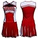 Fashoutlet Women's Cheerleader Costume Outfit (2 Piece), Red, US 2 4 S