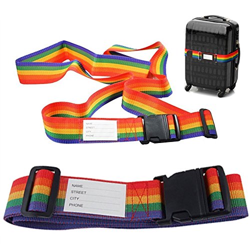 4X Luggage Strap, 2M 78" Adjustable Travel Suitcase Baggage Packing