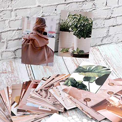 70 Pcs Botanical Wall Collage Kit Aesthetic Pictures, 4x6 Inch Vintage Aesthetic Room Decor Boho Wall Decor Posters, Photo Collage Kit for Wall Aesthetic and Teens Girls Boys