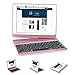 iPad Keyboard Case 9.7 for iPad 2018 (6th Gen) - 2017 (5th Gen) - iPad Pro 9.7 - iPad Air 2 & 1, 7 Color Backlit Keyboard Case/360 Rotate Wireless/BT Keyboard Case with Auto Sleep/Wake (Rose Gold)
