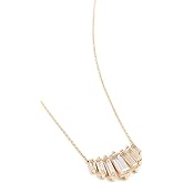 Kalan by Suzanne Kalan Women's 14k Yellow Gold White Topaz Deco Fan Pendant