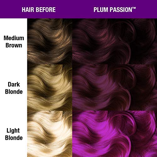 MANIC PANIC Classic Plum Passion Semi Permanent Hair Color - Warm Purple Hair Dye for Women & Men That Lasts 4-6 Weeks - Vegan, Ammonia & Cruelty-Free - Create & Mix Custom Shades (4oz)