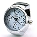 Fashion White Arabic Numbers Quartz Finger Ring Watch with Gift Box