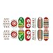 Naimo 5 Pack Christmas False Nail Art Sticker Wrap Nail Stickers Decals Nail Stickers Decorations Tips