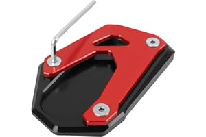 CHIFUN Kickstand Enlarger Pad Side Stand Extension Plate Replacement for Suzuki Vstrom 800DE V-strom 800 DE 1050DE 1050XT GSX-S1000 GSX-S1000GT GSX-8S(Red)