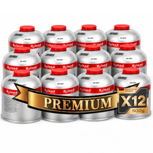 Roland Camping Gaskartusche Schweißbrenner Schraubventil (12 x 500g)