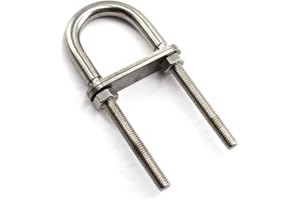 FLOMORE M10x130 U Bolt 304 Stainless Steel Tie Down U Bolt (Pack of 1)