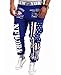 Easy Men's Hip hop American USA Flag Jogger Sport Sweat Cotton Pants