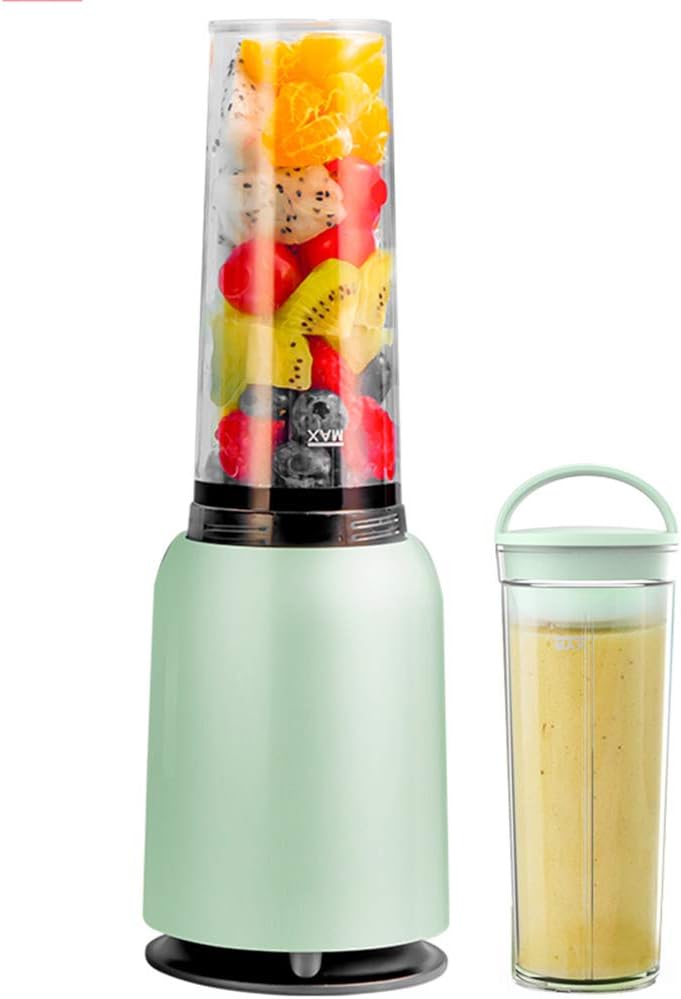 HUIJNJIY Portable Blender,Hand-held Fruit Blender Juicer,Mini Blender for Smoothies and Milkshakes,for Home Office Green 10x10x30cm(4x4x12inch)