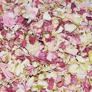 Natural Biodegradable Delphinium Wedding Confetti (Hot Pinks & Cream, 2 litres)