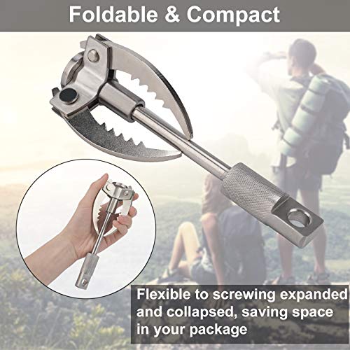 KUNMO Grappling Hook, Folding Grappling Hook 3Claw Stainless Steel